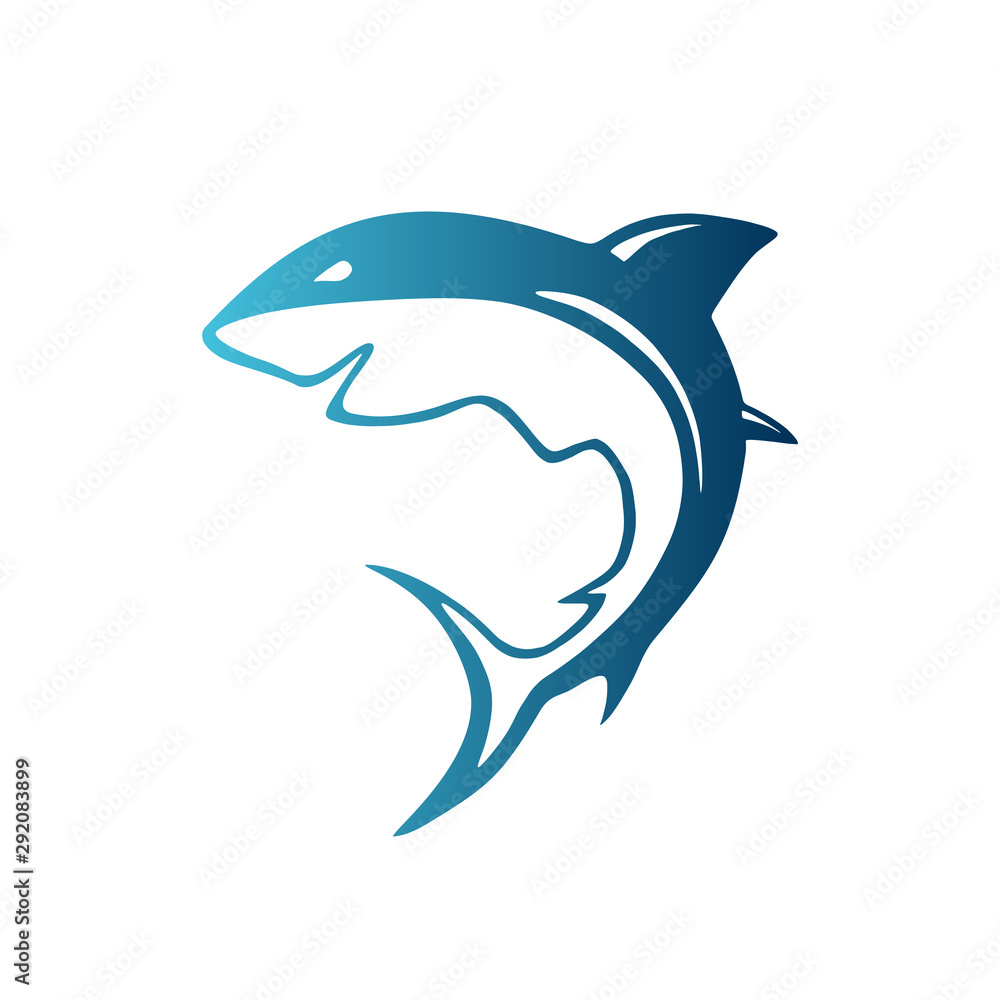 Fototapeta premium shark logo vector