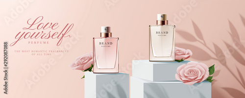 Elegant perfume ads