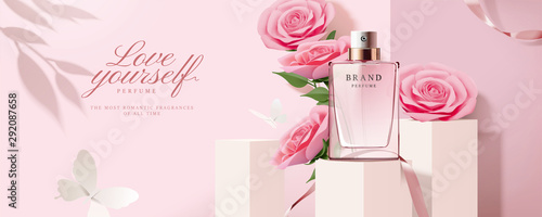Elegant perfume banner ads