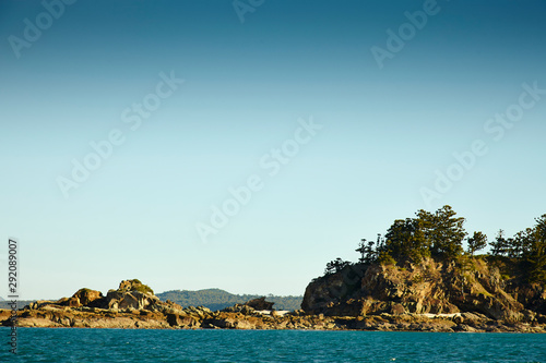 tropical island in the sea photo