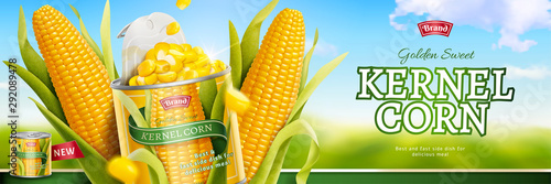 Kernel corn canned food ads