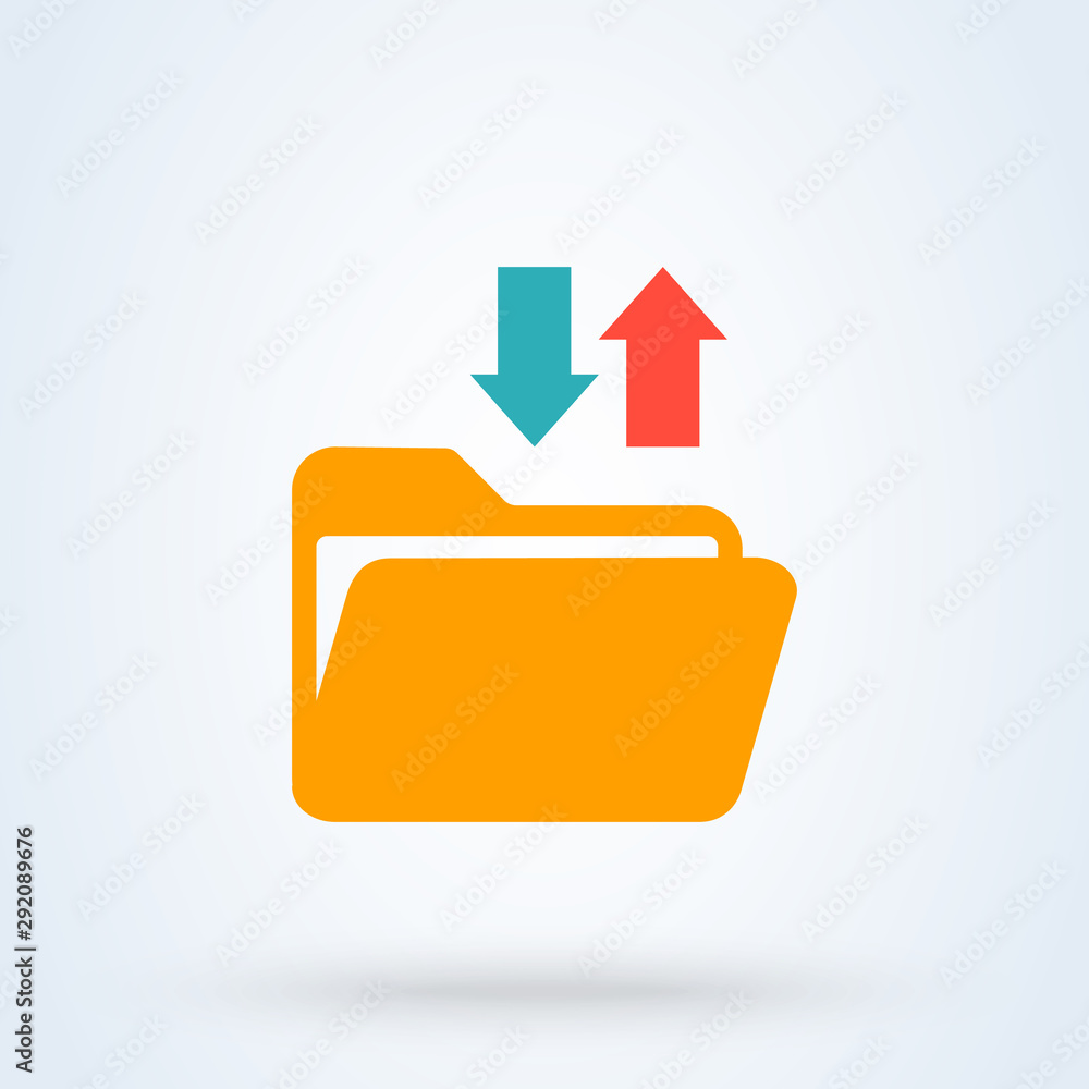 file up and down, Simple modern icon design illustration. file up and down, Simple modern icon design illustration.