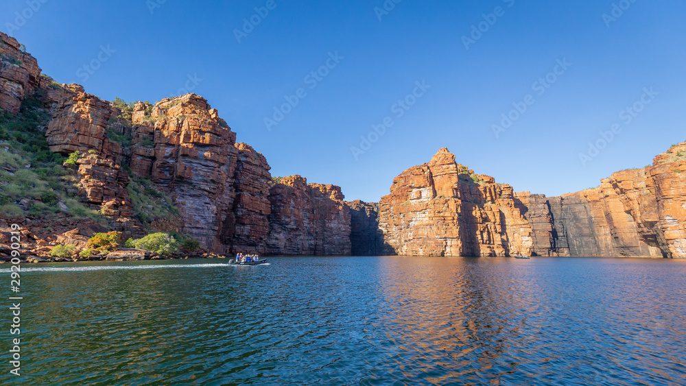 King George River - Northern Kimberley. falls off the Kimberley Plateau with a thunderous roar directly into the ocean far below..A very wild and remote place accessible only by boat or helicopter.