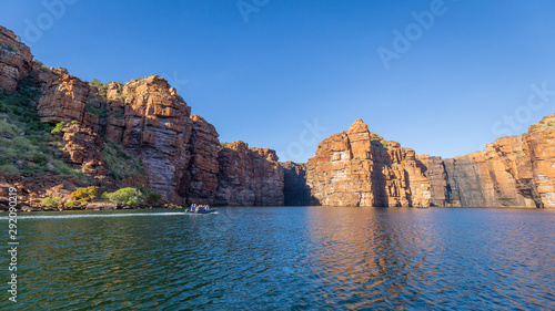 King George River - Northern Kimberley. falls off the Kimberley Plateau with a thunderous roar directly into the ocean far below..A very wild and remote place accessible only by boat or helicopter.