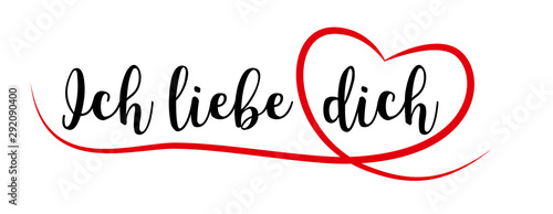 Ich liebe Dich in rotem Herz