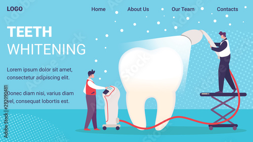 Teeth Whitening Service Vector Website Template