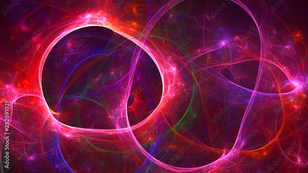 Fototapeta premium 3D rendering abstract fractal technology wallpaper