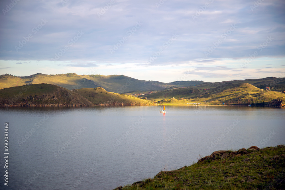 Olkhon. Baikal. Landscapes of Lake Baikal. Nature of Lake Baikal. Plains. Steppes.