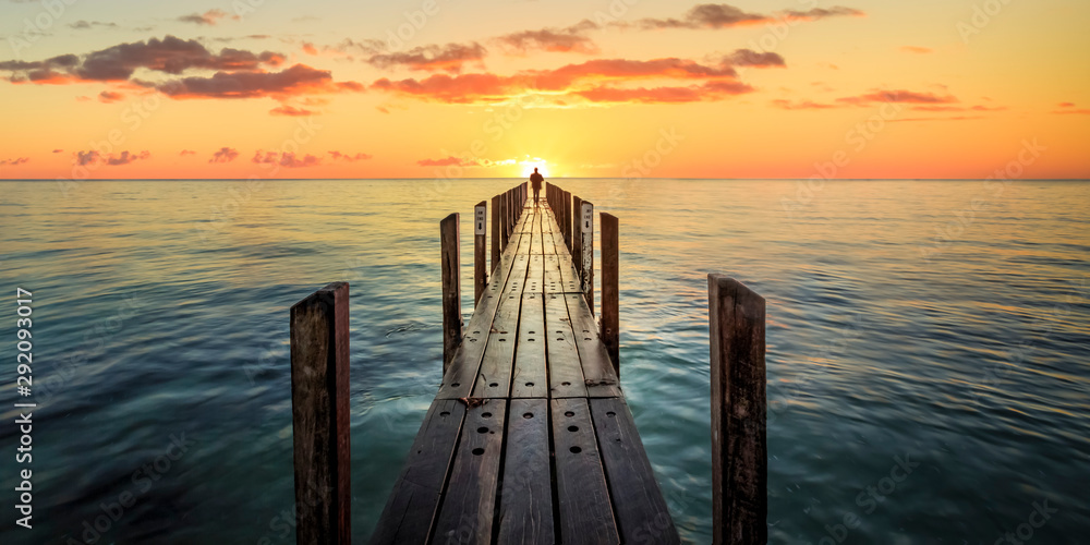 Obraz premium Boat ramp at Sunrise Quindalup Western Australia
