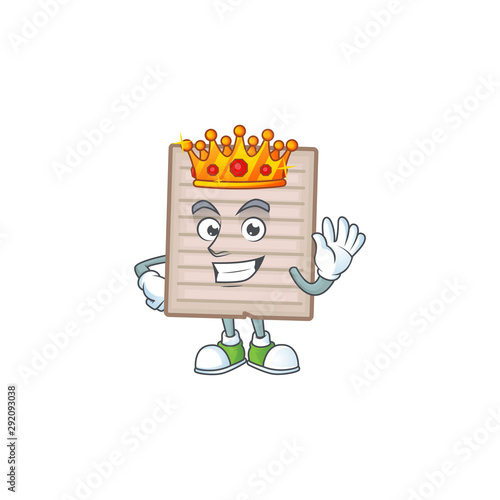 King vintage scrapbook paper cartoon character mascot