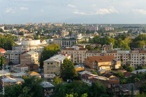 Kutaisi, Georgia. Panoramic aerial view of the city Georgian city of Kutaisi