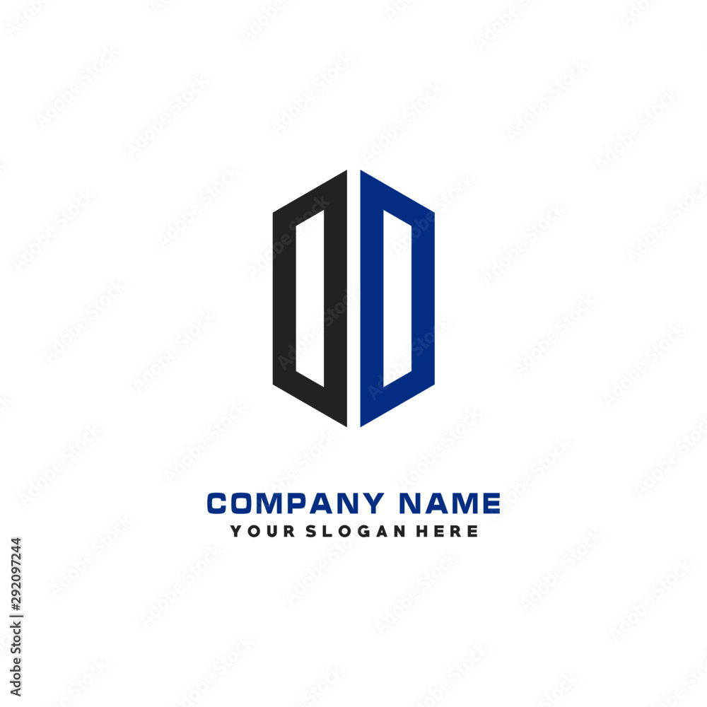 DO Initial Letter Logo Hexagonal Design, initial logo for business, DO Initial Letter Logo Hexagonal Design, initial logo for business,