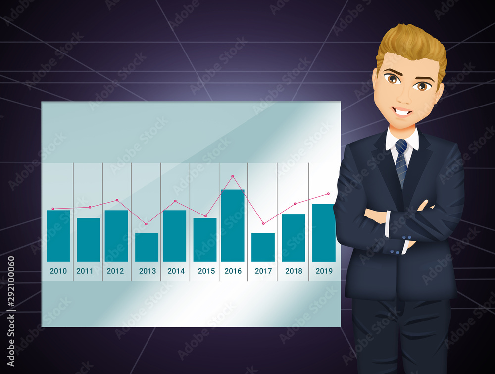 illustration of successful man in business illustration of successful man in business