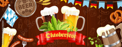 Oktoberfest Beer Festival Poster Banner