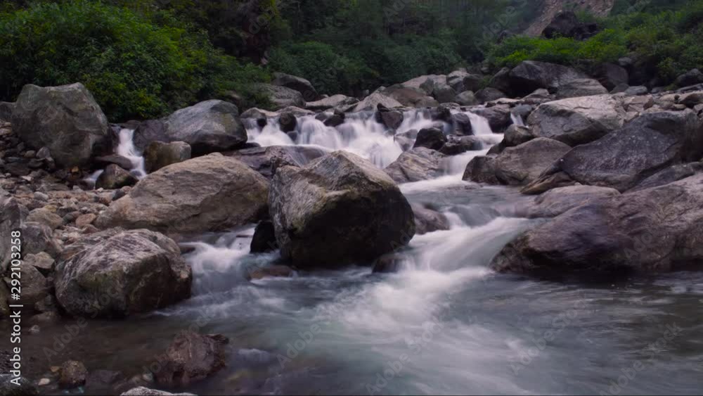 mountain stream timelapse while sunset mountain stream timelapse while sunset