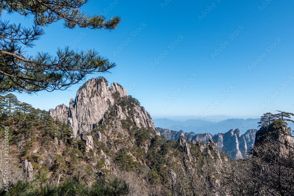 Scenery of Huangshan mountain in Anhui, China. Scenery of Huangshan mountain in Anhui, China.