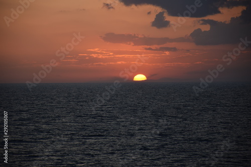 sunset over the sea