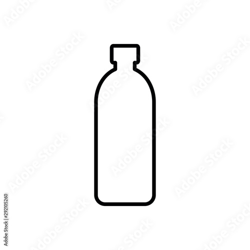 bottle icon - black vector