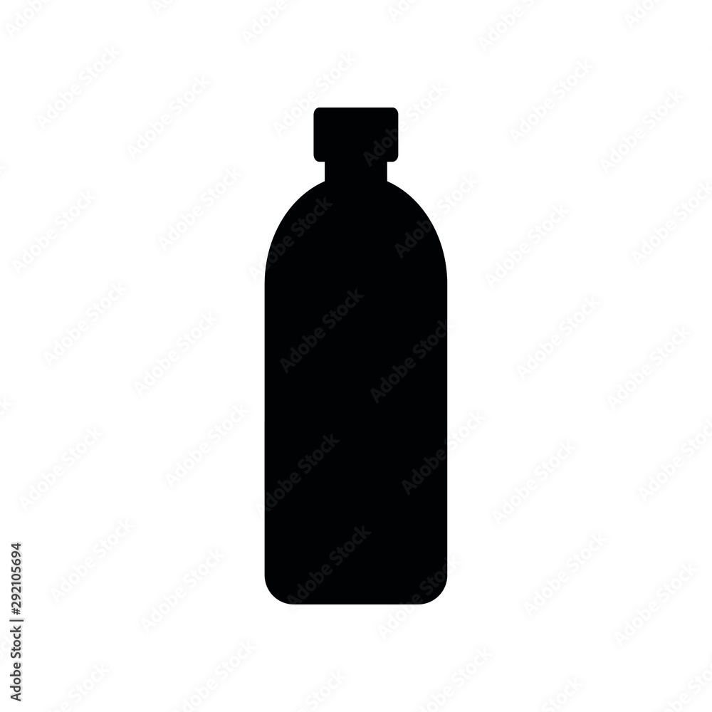 bottle icon - black vector