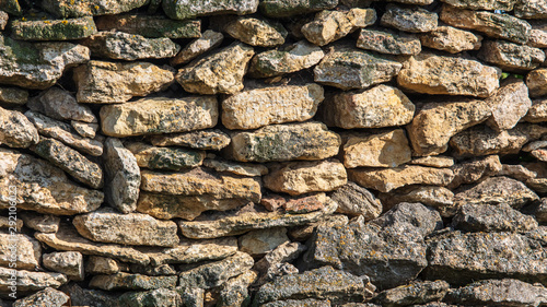Wall of stone bricks as a background