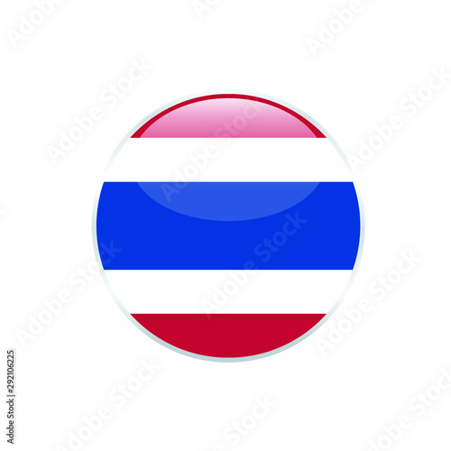 Free Download Thailand   round flag . closy flag of Thailand   - vector button.  - GFXLoad