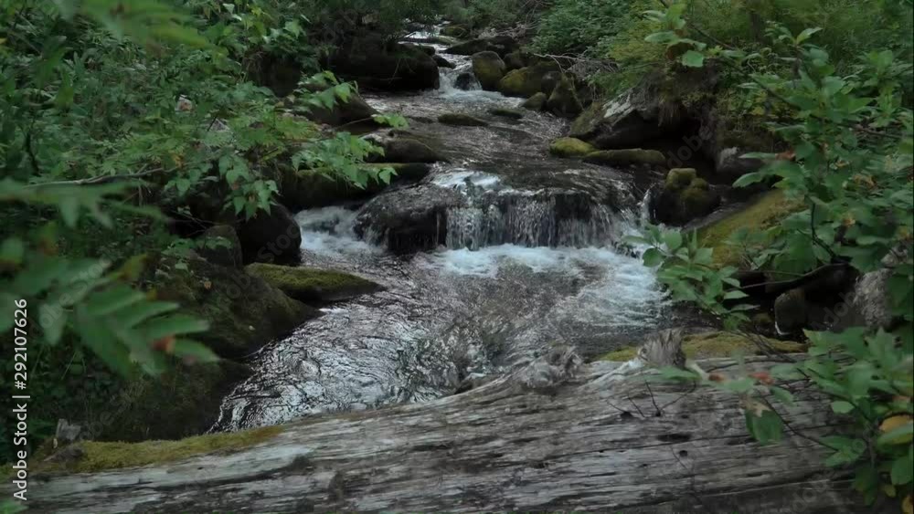 walk on a mountain stream in cloudy weather walk on a mountain stream in cloudy weather