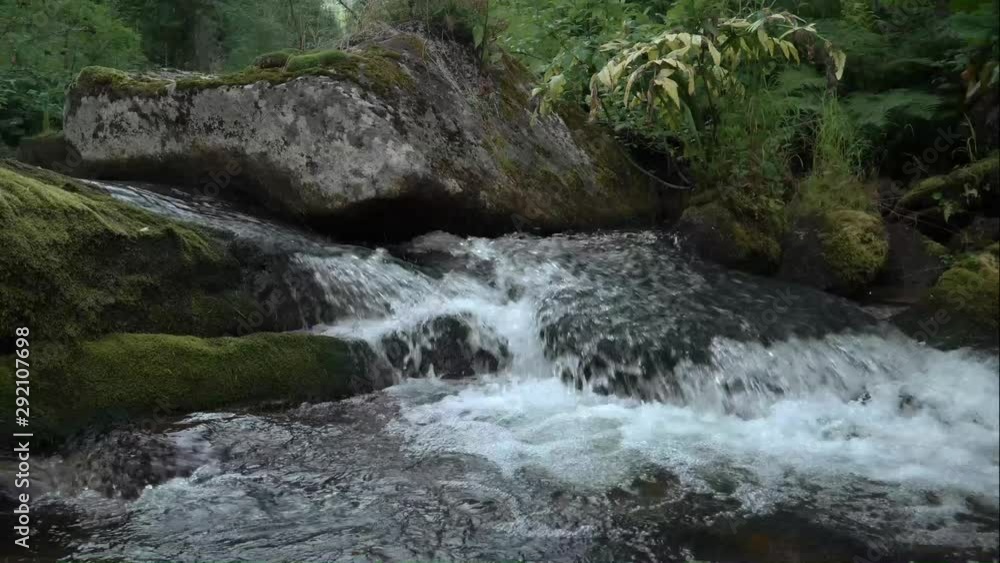 walk on a mountain stream in cloudy weather walk on a mountain stream in cloudy weather