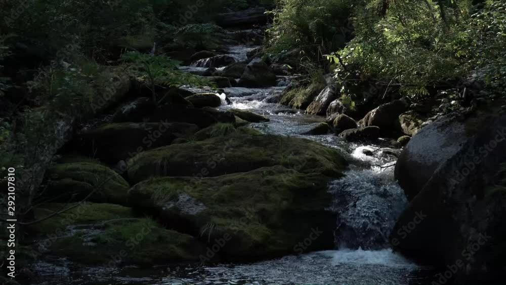 walk on a mountain stream in cloudy weather walk on a mountain stream in cloudy weather