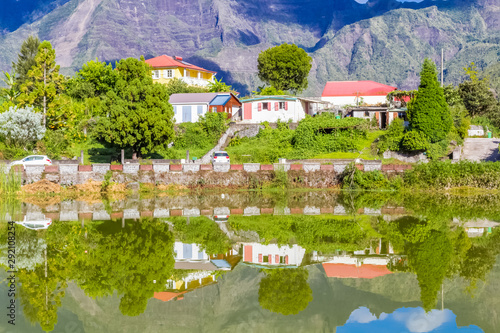 view of the village , Cilaos, Réunion Island 