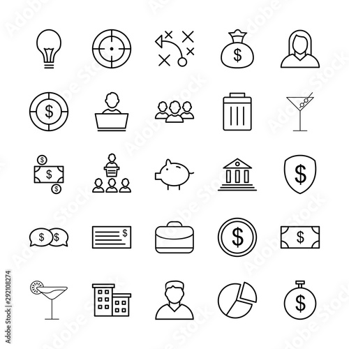 25 decent icon sheet of universal