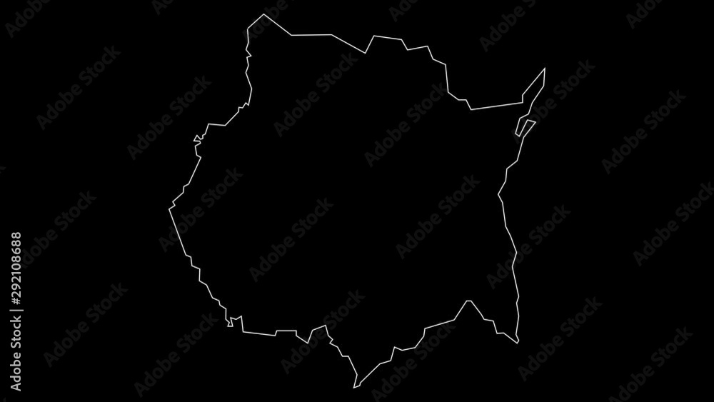 Morelos Mexico federal state map outline animation Morelos Mexico federal state map outline animation