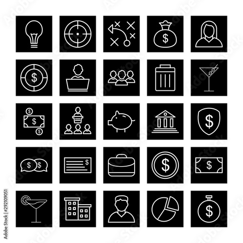 25 decent icon sheet of universal