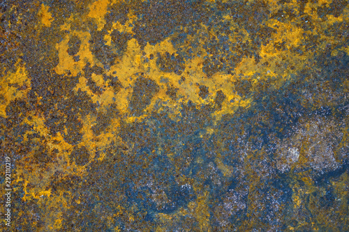 Abstract grunge rustic background. Colorful rusty background. Selective focus