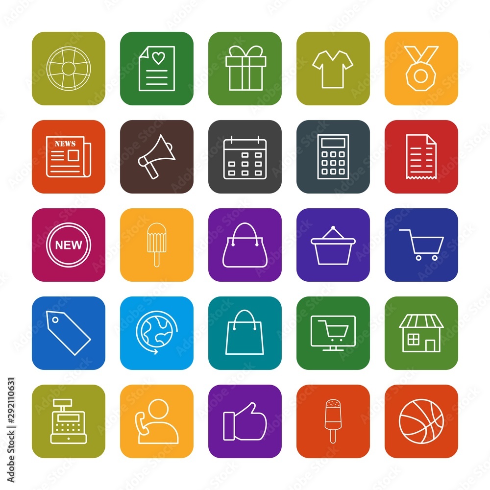 creative universal icon set of 25 creative universal icon set of 25