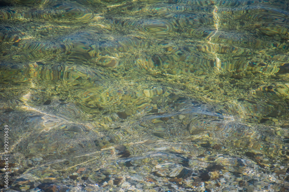 optical distortion in transparent sea water