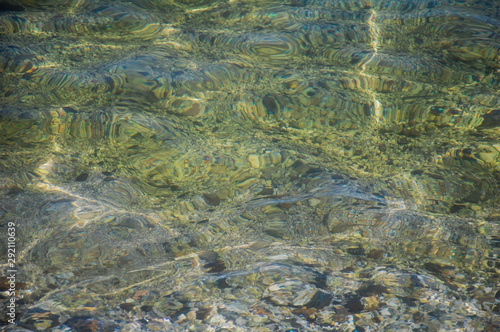 optical distortion in transparent sea water © Sergey