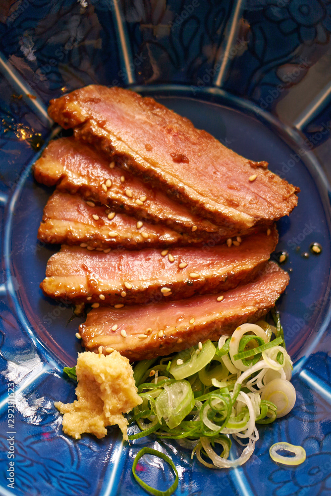 grilled pork steak with vegetables grilled pork steak with vegetables