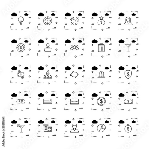25 decent icon sheet of universal