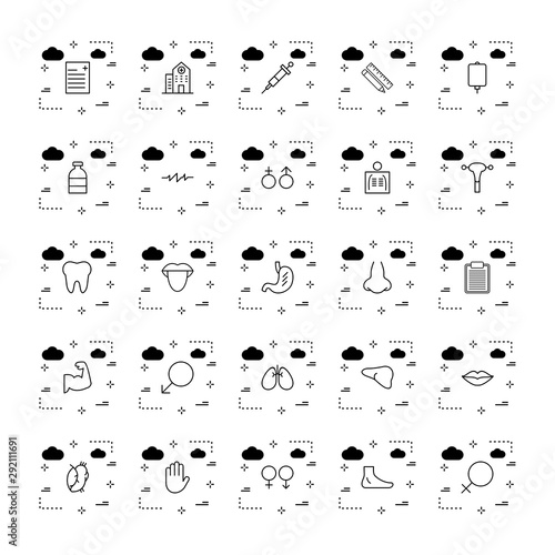 25 decent icon sheet of universal
