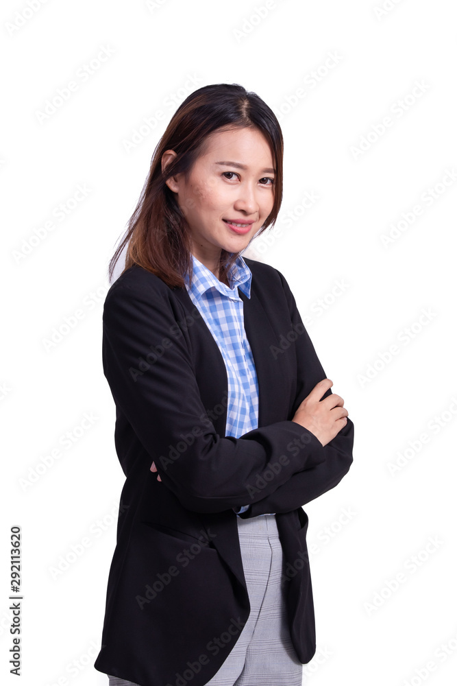 Beautiful young business woman portrait stand on white isolated background Beautiful young business woman portrait stand on white isolated background