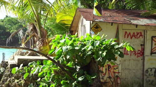 house on the seaside, beach hut photo