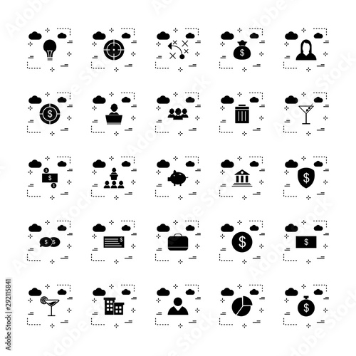 25 decent icon sheet of universal
