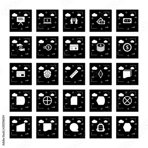 25 decent icon sheet of universal