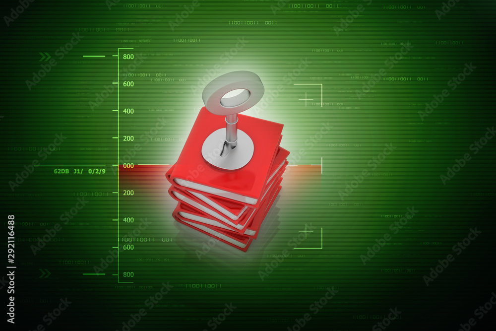 Fototapeta premium 3d rendering students education book protection key