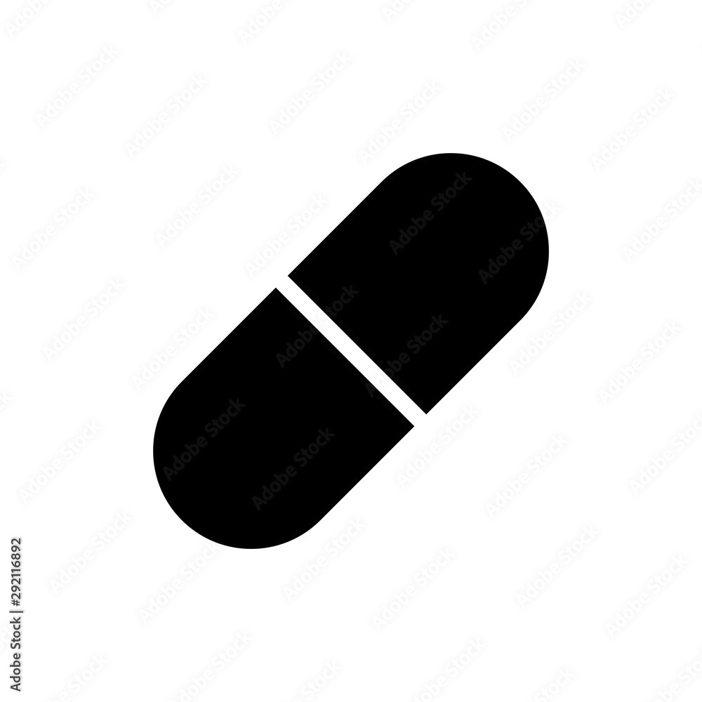 Pill icon in trendy flat style isolated on background Pill icon in trendy flat style isolated on background