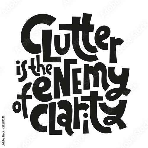 Decluttering quotes lettering