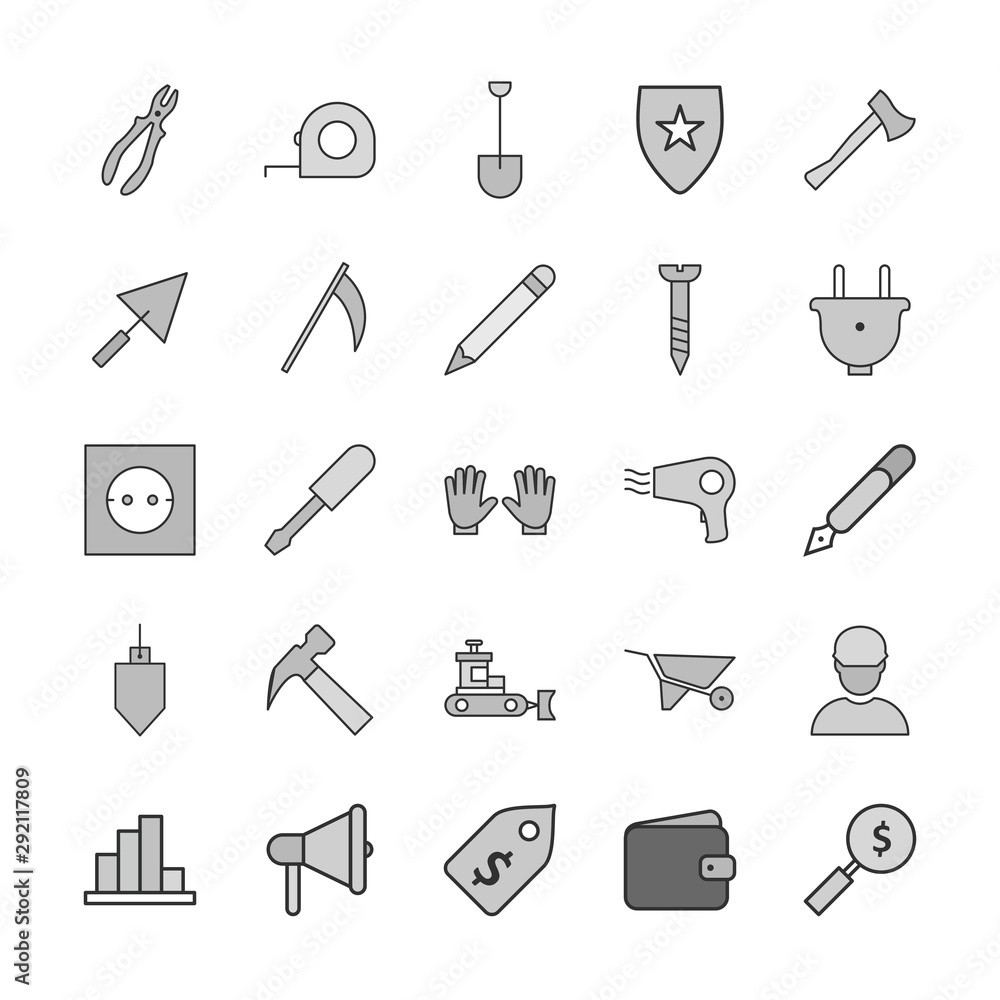 creative universal icon set of 25 creative universal icon set of 25