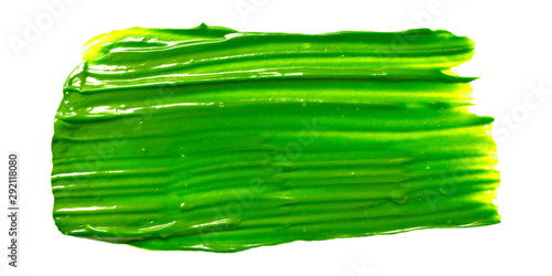 Vector green paint texture isolated on white - oil banner for Your design 2