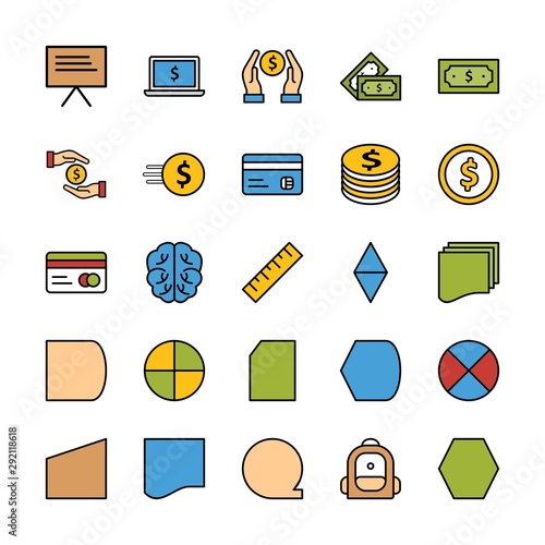 25 decent icon sheet of universal