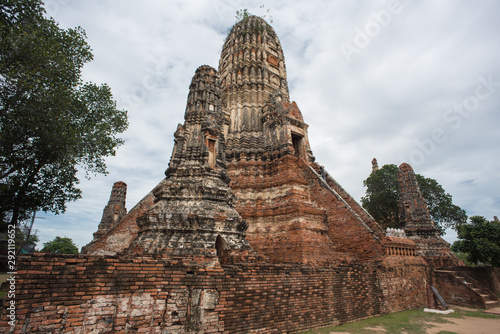 Wat Chai Watthanaram Temple, Ancient Pagoda in Ayutthaya Thailand photo